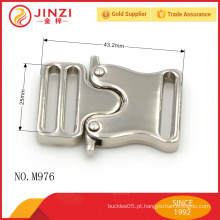 Liga de zinco personalizado níquel cor high end saco fechadura fivela